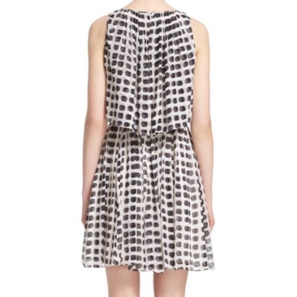 KATE SPADE New York Silk Chiffon Island Stamp Print Fit-N-Flare Sleeveless Dress - Picture 2 of 10